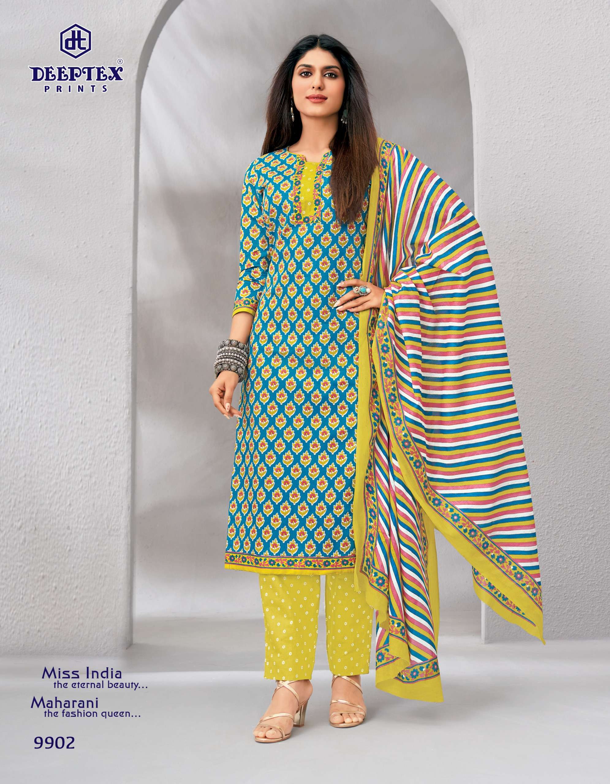 deeptex-miss-india-vol-99 cotton- deeptex miss india vol 99 cotton dress material wholesale krisha apparels surat